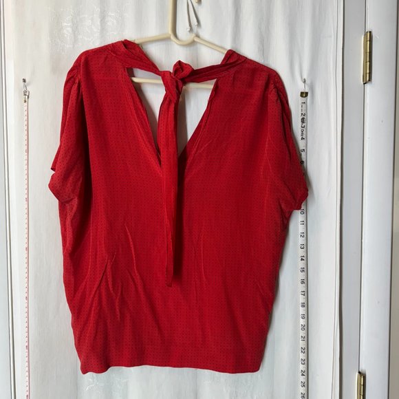 Vintage Red Bonwit Teller Silk Set - Picture 5 of 16